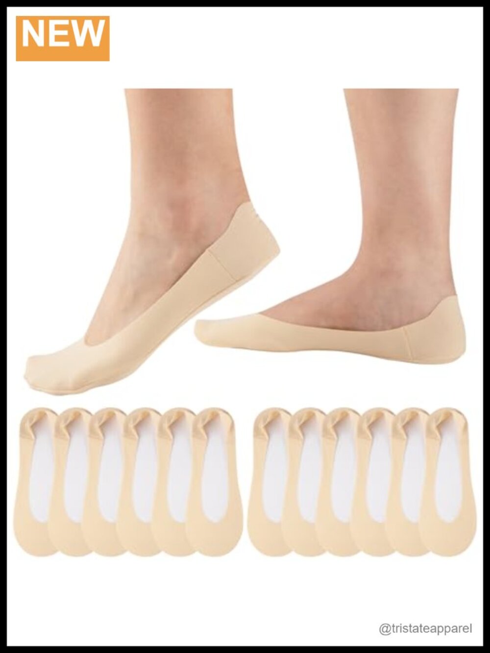 No Show Socks Womens Cotton Non Slip Low Cut Liner Invisible for Flats Loafers